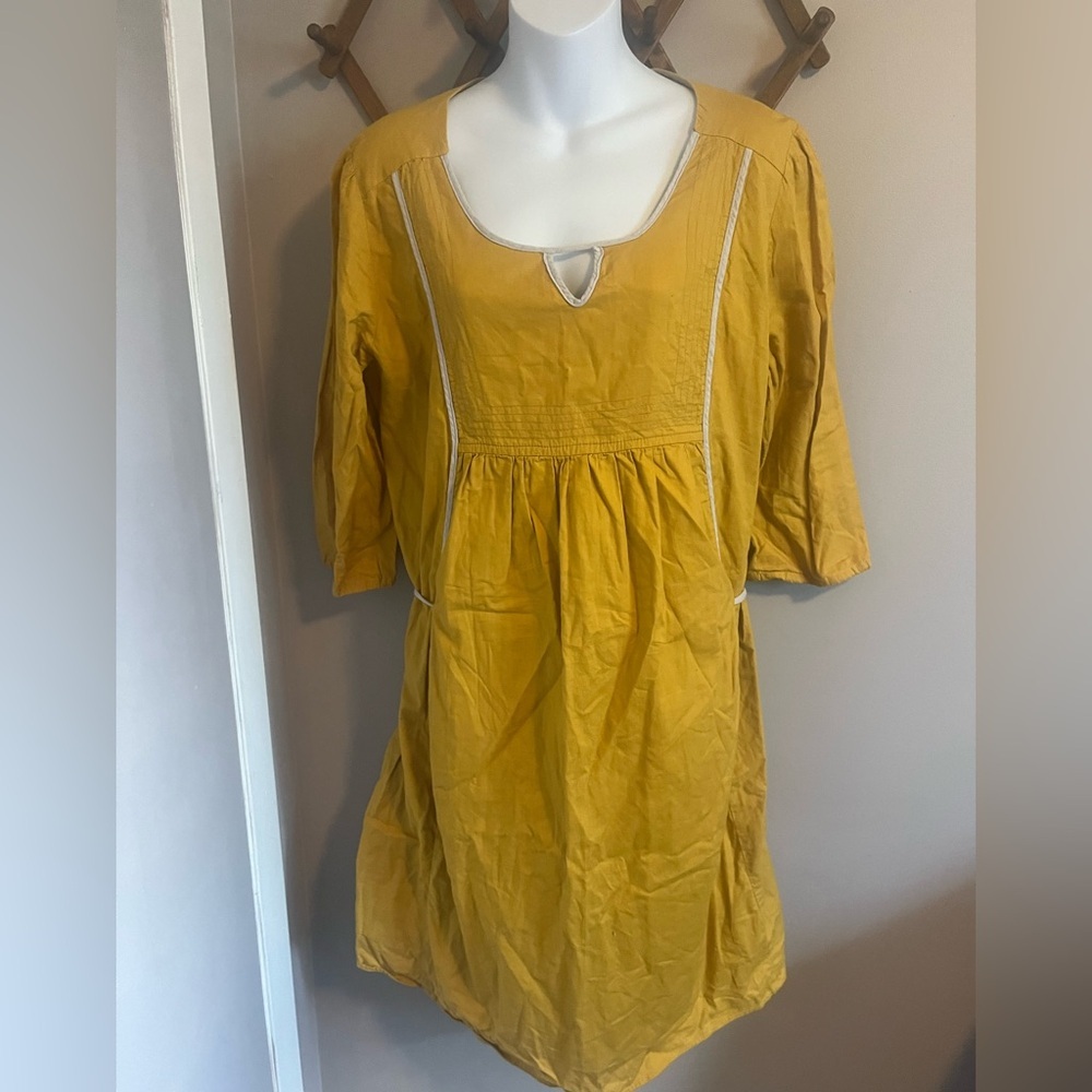 Ilse Menck South African designer lagenlook dress  cotton shell accents M - Picture 13 of 15